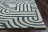 Rizzy Julian Pointe JP8615 Grey Blue Area Rug Edge Shot