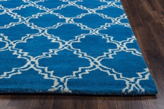 Rizzy Julian Pointe JP8742 Blue Area Rug Edge Shot