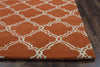 Rizzy Julian Pointe JP8743 Orange Area Rug Edge Shot