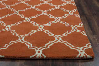 Rizzy Julian Pointe JP8743 Orange Area Rug Edge Shot