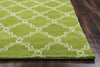 Rizzy Julian Pointe JP8745 Lime Green Area Rug Edge Shot