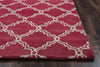 Rizzy Julian Pointe JP8746 Pink Area Rug Edge Shot