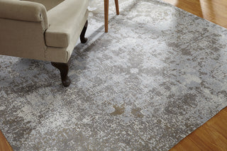 K2 Jardin JR-639 Sky Zinc Area Rug Backing Image Feature