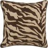 Surya Velvet Zebra Eye-catching Patterned JS-033 Pillow 18 X 18 X 4 Down filled