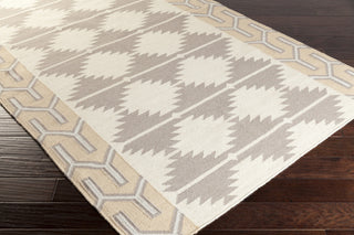 Surya Jewel Tone Ii JTII-2067 Ivory Hand Woven Area Rug 5x8 Corner