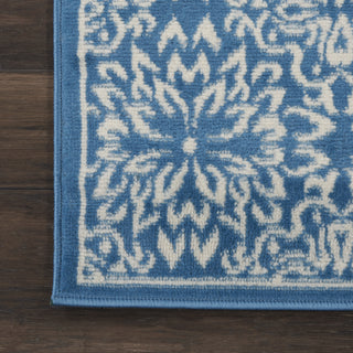 Jubilant JUB06 Ivory/Blue Area Rug by Nourison Corner 