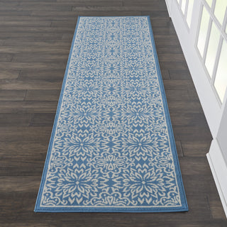 Jubilant JUB06 Ivory/Blue Area Rug by Nourison Room Scene 3