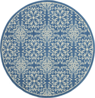 Jubilant JUB06 Ivory/Blue Area Rug by Nourison 5'3'' Round