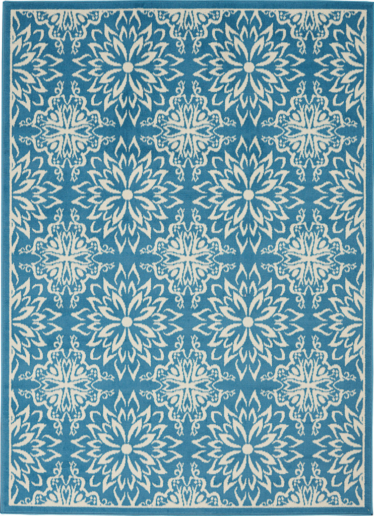 Jubilant JUB06 Ivory/Blue Area Rug by Nourison Main Image
