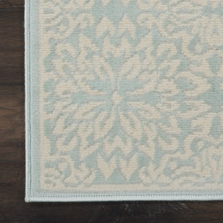 Jubilant JUB06 Ivory/Green Area Rug by Nourison Corner 