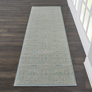 Jubilant JUB06 Ivory/Green Area Rug by Nourison Room Scene 4