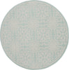 Jubilant JUB06 Ivory/Green Area Rug by Nourison Round