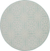 Jubilant JUB06 Ivory/Green Area Rug by Nourison Round