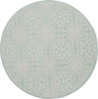 Jubilant JUB06 Ivory/Green Area Rug by Nourison Round