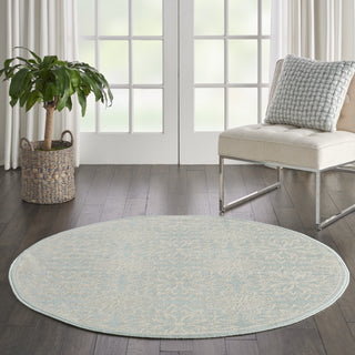 Jubilant JUB06 Ivory/Green Area Rug by Nourison Room Scene 3 