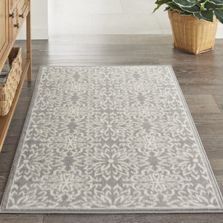 Nourison Jubilant JUB06 Ivory/Grey Area Rug Room Scene Feature