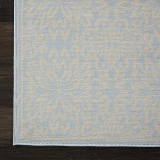 Jubilant JUB06 Ivory/Light Blue Area Rug by Nourison Corner 