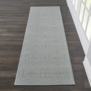 Jubilant JUB06 Ivory/Light Blue Area Rug by Nourison Room Scene 4