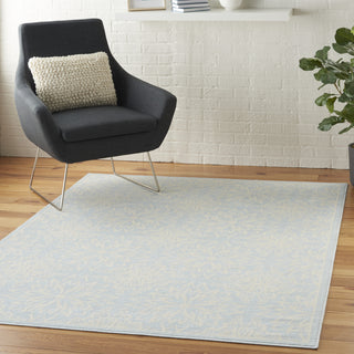 Jubilant JUB06 Ivory/Light Blue Area Rug by Nourison Room Scene 3