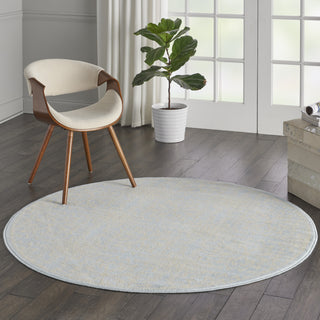 Jubilant JUB06 Ivory/Light Blue Area Rug by Nourison Room Scene 2