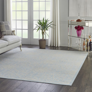 Jubilant JUB06 Ivory/Light Blue Area Rug by Nourison Room Scene Featured