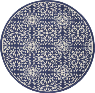 Nourison Jubilant JUB06 Navy/Ivory Area Rug Round