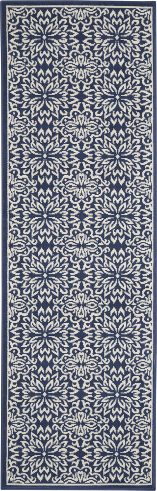 Nourison Jubilant JUB06 Navy/Ivory Area Rug Runner