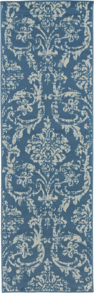 Jubilant JUB09 Blue Area Rug by Nourison 2'3'' X 7'3'' Runner