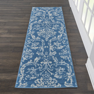 Jubilant JUB09 Blue Area Rug by Nourison Room Scene 3