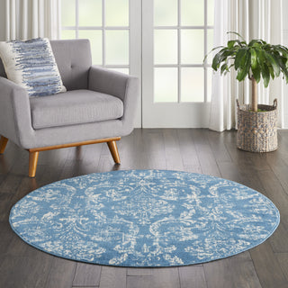 Jubilant JUB09 Blue Area Rug by Nourison Room Scene 2