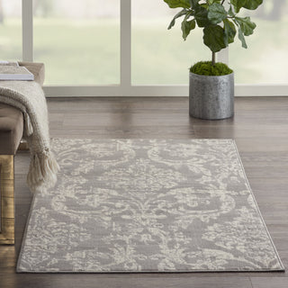 Nourison Jubilant JUB09 Grey Area Rug Room Scene Feature