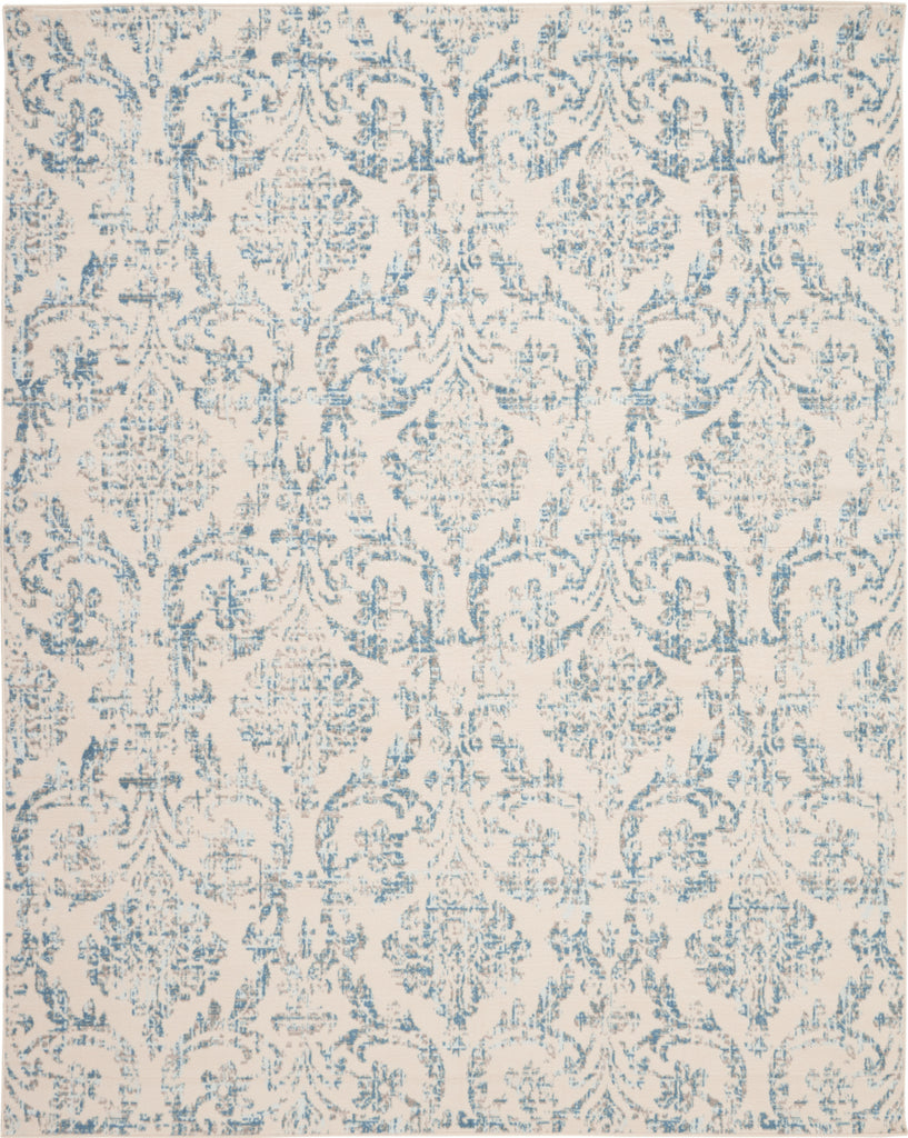 Nourison Jubilant JUB09 Ivory Blue Area Rug
