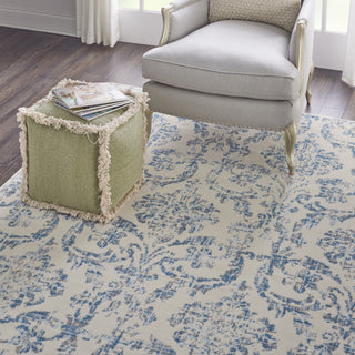 Nourison Jubilant JUB09 Ivory Blue Area Rug