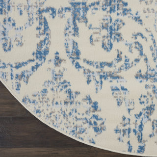 Nourison Jubilant JUB09 Ivory Blue Area Rug