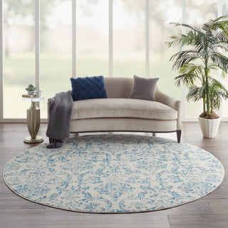 Nourison Jubilant JUB09 Ivory Blue Area Rug