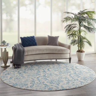 Nourison Jubilant JUB09 Ivory Blue Area Rug