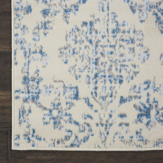 Jubilant JUB09 Ivory/Blue Area Rug by Nourison Corner 