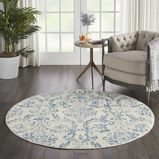 Jubilant JUB09 Ivory/Blue Area Rug by Nourison Room Scene 2