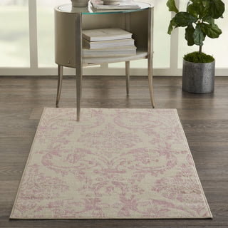 Nourison Jubilant JUB09 Ivory/Pink Area Rug Room Scene Feature