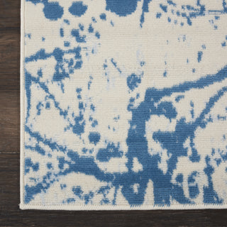 Jubilant JUB12 Ivory/Blue Area Rug by Nourison Corner 