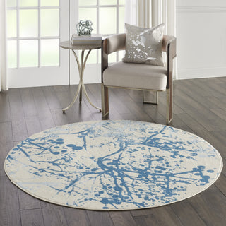 Jubilant JUB12 Ivory/Blue Area Rug by Nourison Room Scene 3