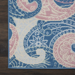 Jubilant JUB13 Blue Area Rug by Nourison Corner 