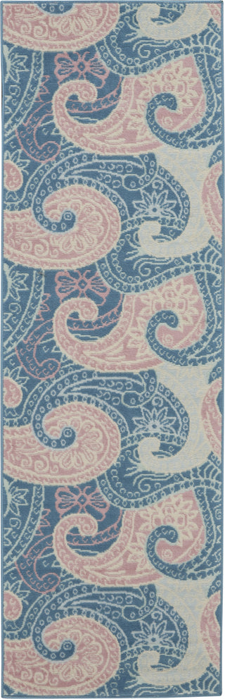 Jubilant JUB13 Blue Area Rug by Nourison 2'3'' X 7'3' Runner