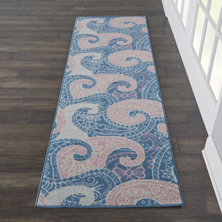 Jubilant JUB13 Blue Area Rug by Nourison Room Scene 3