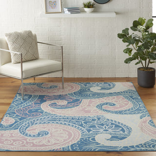 Jubilant JUB13 Blue Area Rug by Nourison Room Scene 4