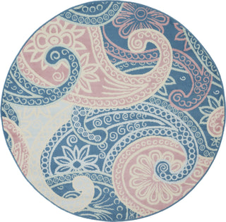 Jubilant JUB13 Blue Area Rug by Nourison 5'3'' Round