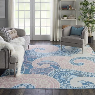 Jubilant JUB13 Blue Area Rug by Nourison Room Scene Featured