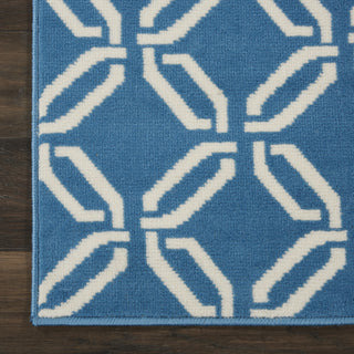 Jubilant JUB17 Blue Area Rug by Nourison Corner 