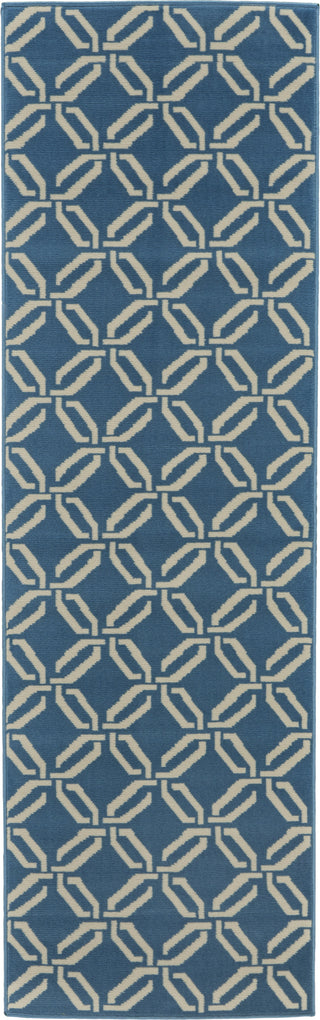 Jubilant JUB17 Blue Area Rug by Nourison 2'3'' X 7'3'' Runner