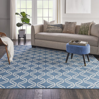 Jubilant JUB17 Blue Area Rug by Nourison Room Scene Featured